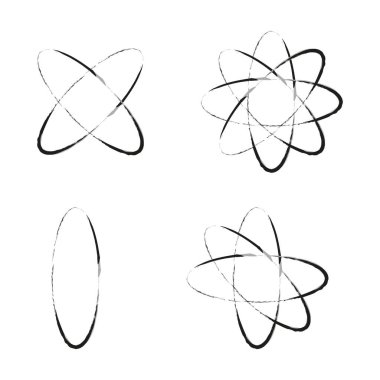 Bilim konsept tasarımı. Geometrik şekil. Yuvarlak şekilli. Vektör çizimi. Stok görüntüsü. EPS 10.