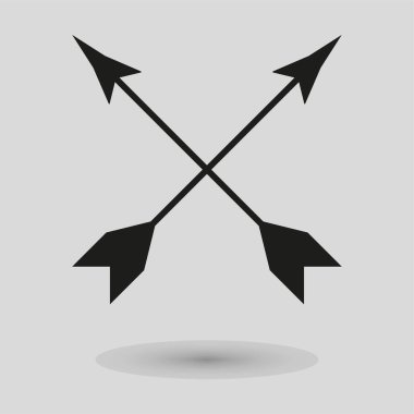 Oklar ikon oluşturuyor. Çapraz. Grafik elementi. Vektör çizimi. Hisse senedi. EPS 10.