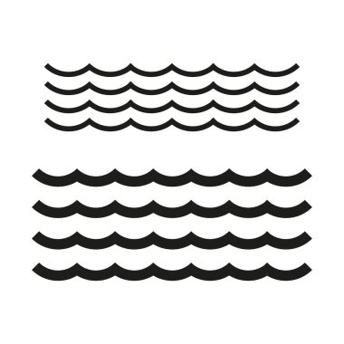 Dalga ikonu. Dalga deseni. Vektör çizimi. Hisse senedi. EPS 10.