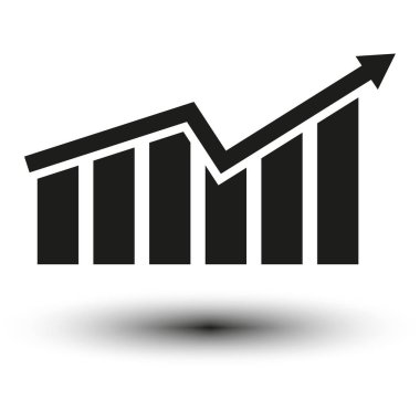 Konsept tasarım grafiği. Finansal yönetim kavramı. Piyasa grafiği kâr parası. Vektör çizimi. Stok görüntüsü. EPS 10.