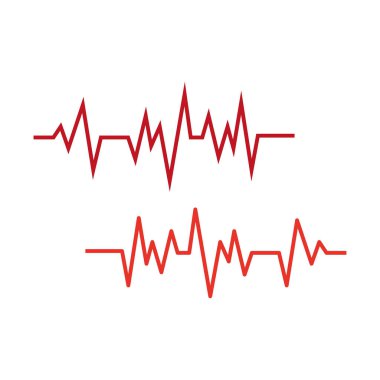 Kırmızı tıbbi hat. Vektör çizimi. EPS 10.