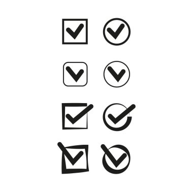 Simgeleri işaretle. Sınav listesi simgesi. Soru işareti izole edildi. Vektör çizimi. EPS 10.