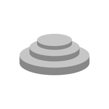 Gerçekçi podyum. Ödül töreni geçmişi. Sahne alanı. Vektör çizimi. EPS 10.