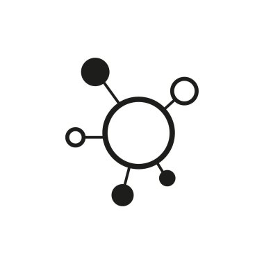 Sosyal ağ simgesi. Küresel sosyal ağ. Küresel işbirliği ağı. İş dünyası takım sembolü. Vektör çizimi. EPS 10.