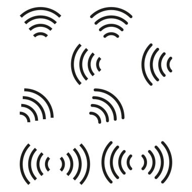 Icon with wifi badges for web design. Internet network. Vector illustration. EPS 10.