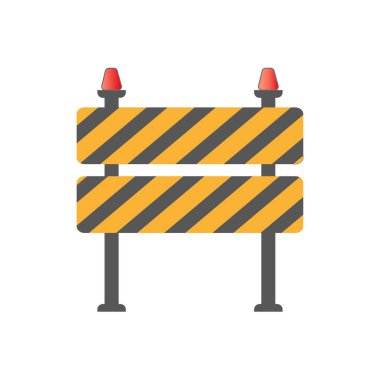 repair barrier lights. Vector illustration. EPS 10.