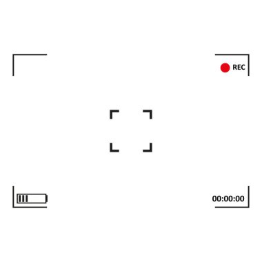 camera frame. Photo frame. Vector illustration. EPS 10.