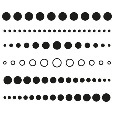 black line dots on white background. Vector illustration. EPS 10.