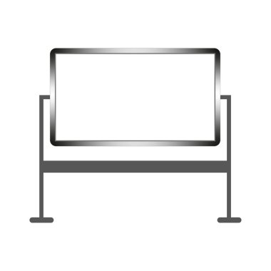 Metal frame stand for banner design. Text message. Vector illustration. EPS 10.