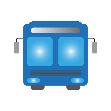 blue bus icon. Vector illustration. EPS 10.