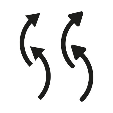 Curved arrows. Graphic element. Vector illustration. EPS 10.