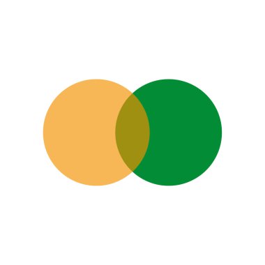 Sarı yeşil daire kavşağı. Vektör çizimi. EPS 10.