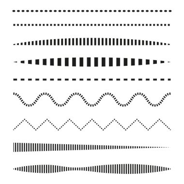Kağıt tasarımı için farklı çizgiler çiz. Vektör çizimi. EPS 10.