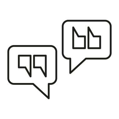 messages with quotes. Chat dialogue bubble text. Vector illustration. EPS 10.