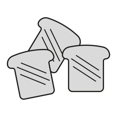 Black toasts icon on white background. Vector illustration. EPS 10.