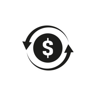 Dollar arrows circle icon. Economy design. Vector illustration. EPS 10.