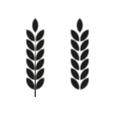 Spikelets icons for packaging design. Agriculture background. Vector illustration. EPS 10.