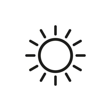 Classic sun icon. Vector illustration. EPS 10.