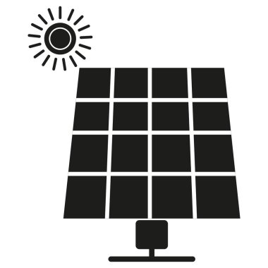Solar panel icon. Renewable energy concept. Vector illustration. EPS 10.