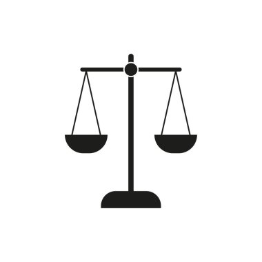 Black libra icon on white background. Libra symbol, balance sign. Vector illustration. EPS 10.