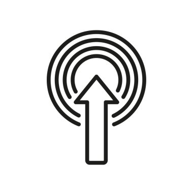 Black goal icon. Business strategy concept. Business success strategy. Target customer. Vector illustration. EPS 10.