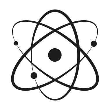atom icon. Pharmacy concept. Education concept. Vector illustration. EPS 10.