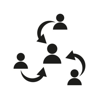 People arrows icons. Vector illustration. EPS 10.