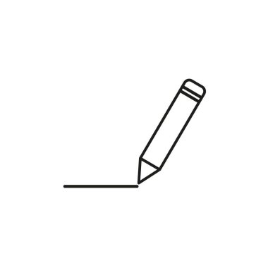 Kalem satırı simgesi. Şirket kimliği. Katılım çizimi. Vektör çizimi. EPS 10.