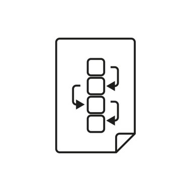 Proje planlama simgesi diyagramı. Ofis ikonu. Finans yönetimi. Vektör çizimi. EPS 10.