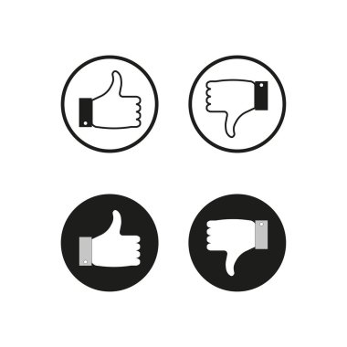 Simgelerden hoşlanmaz. İnternet ağı. Sosyal medya ikon konsepti gibi. Vektör çizimi. EPS 10.