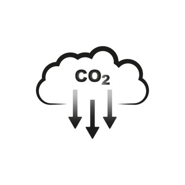 Karbondioksit bulutu ikonu. Vektör çizimi. EPS 10.