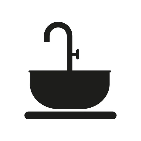 Waschbecken Symbol Gestaltungselement Vektorillustration Eps — Stockvektor