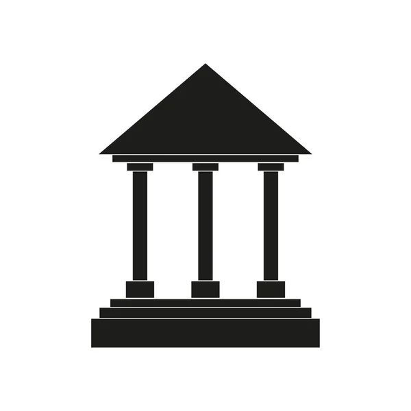 Column Building Icon Vector Illustration Eps — Stock Vector