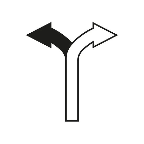 Két Nyíl Egy Szerkeszthető Ikon Szimbólum Vektor Illusztráció Eps — Stock Vector