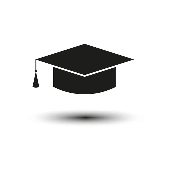 Μαθητές Καπέλο Επίπεδη Στυλ Καπέλο Κολεγίου Καπέλο Αποφοίτησης Κονίαμα Εικονογράφηση — Διανυσματικό Αρχείο