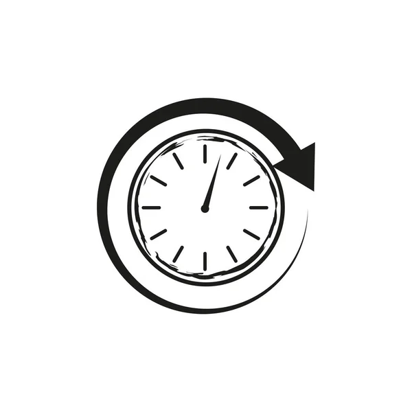 Icono Flecha Reloj Moderno Viejo Reloj Reloj Tiempo Ilustración Vectorial — Vector de stock