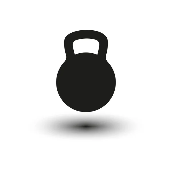 Black Kettlebell Icon Sports Symbol Vector Illustration Eps — Stock Vector