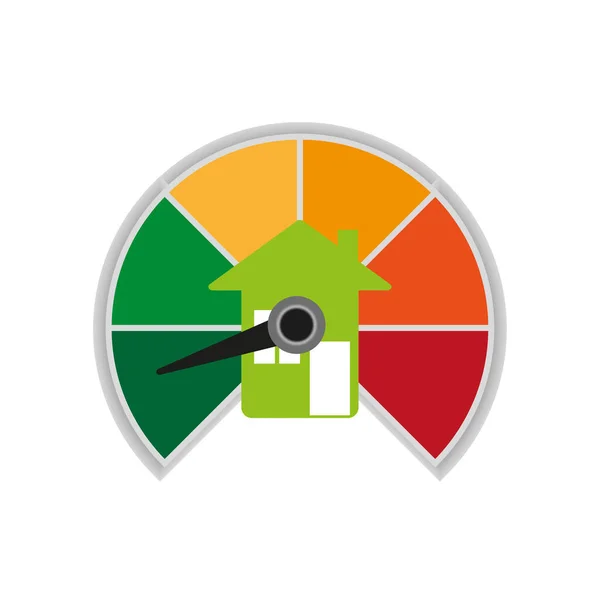 Flecha Energía Green House Energía Verde Ilustración Vectorial Eps — Archivo Imágenes Vectoriales
