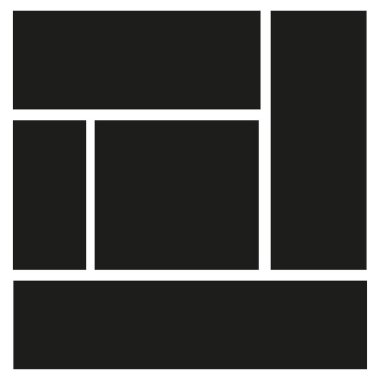 Black brush rectangles. Vector illustration. EPS 10.