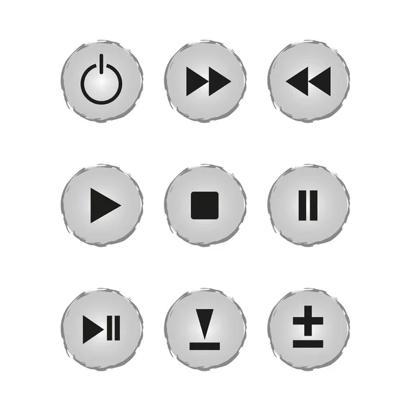 制御ボタンだ デザイン要素 デジタル技術の背景 ベクトルイラスト Eps — ストックベクタ