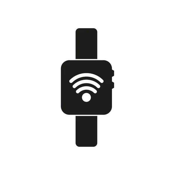 Wifi Icône Horloge Poignet Technologie Numérique Appareil Intelligent Illustration Vectorielle — Image vectorielle