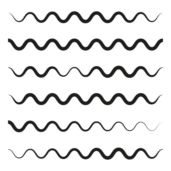 バナーデザイン用アブストラクトブラシ波 落書きのパターンの背景 ベクトルイラスト Eps — ストックベクタ