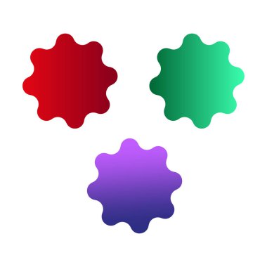 Renkli fok yıldızı. Tasarım ögesi, clipart. Yıldız ikonu. Vektör çizimi. EPS 10.