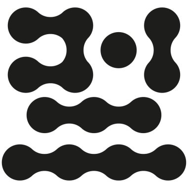 Bağlı top. Geometrik desen. Teknoloji turu. Vektör çizimi. EPS 10.