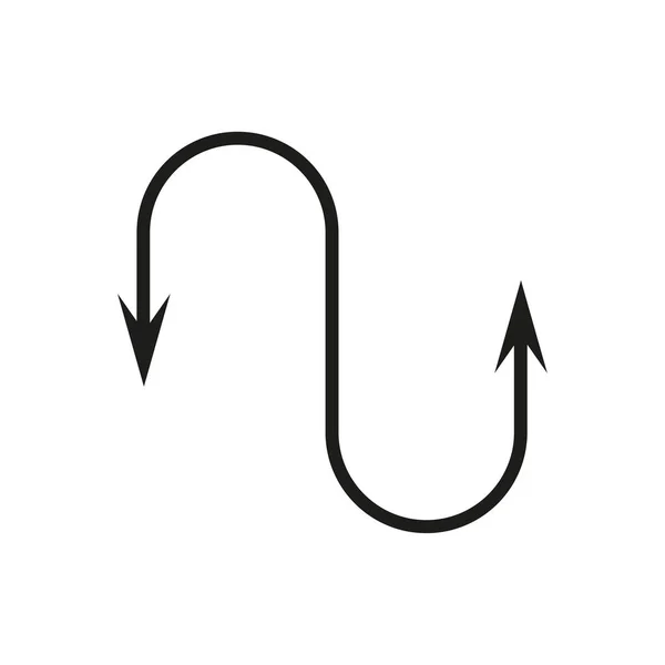 Icono Abstracto Con Flecha Zigzag Flecha Beneficio Ilustración Vectorial Eps — Vector de stock