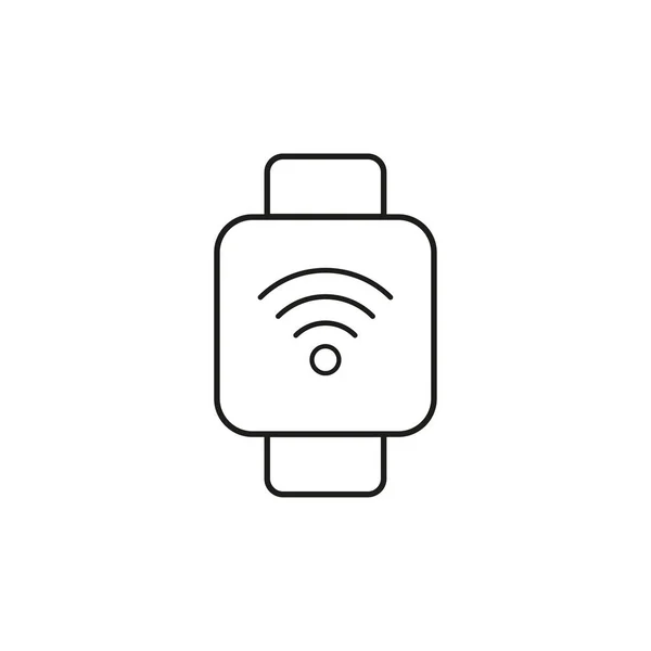 Flat Wifi Icône Montre Bracelet Technologie Est Importante Technologie Moderne — Image vectorielle