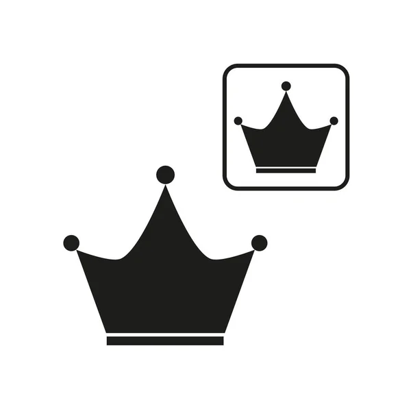Королевская Икона Короной Роскошь Соблазняет Дизайном Векторная Иллюстрация Eps — стоковый вектор