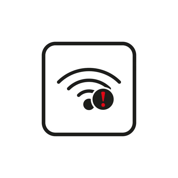 Signo Exclamación Wifi Tecnología Digital Ilustración Vectorial Eps — Vector de stock