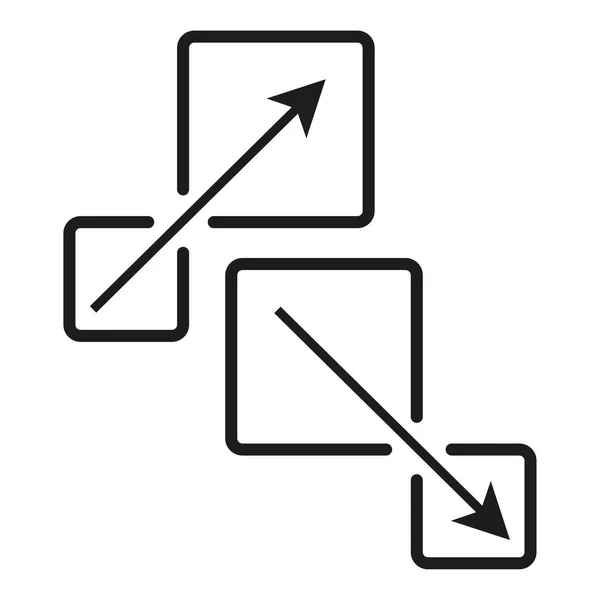 Quadratische Pfeile Auf Weißem Hintergrund Vektorillustration Eps — Stockvektor