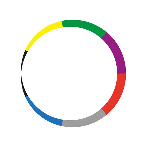 Flerfärgad Cirkel Regnbågsgradient Vektorillustration Eps — Stock vektor